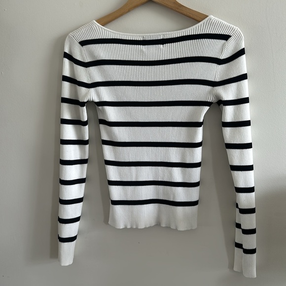 Pink Rose Striped Sweater Size Small - Picture 5 of 5